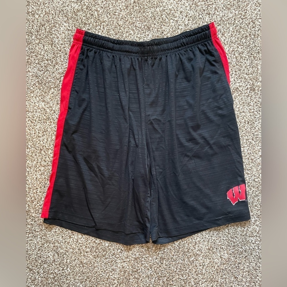 Colosseum Black and Red Athletic Shorts Lightweight Breathable Design